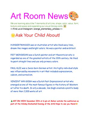 Art newsletter