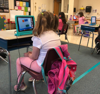 students using tablets