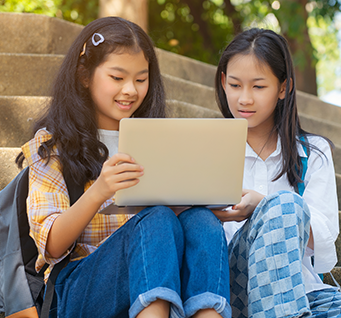 students doing bookwork